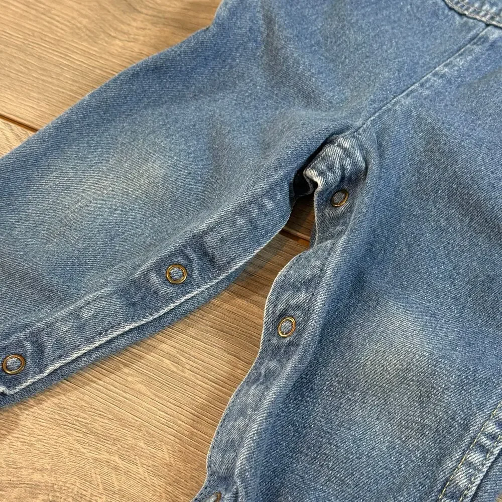 Vtg OshKosh B'Gosh Vestbak Denim Overalls Size 18M Classic Everyday USA
